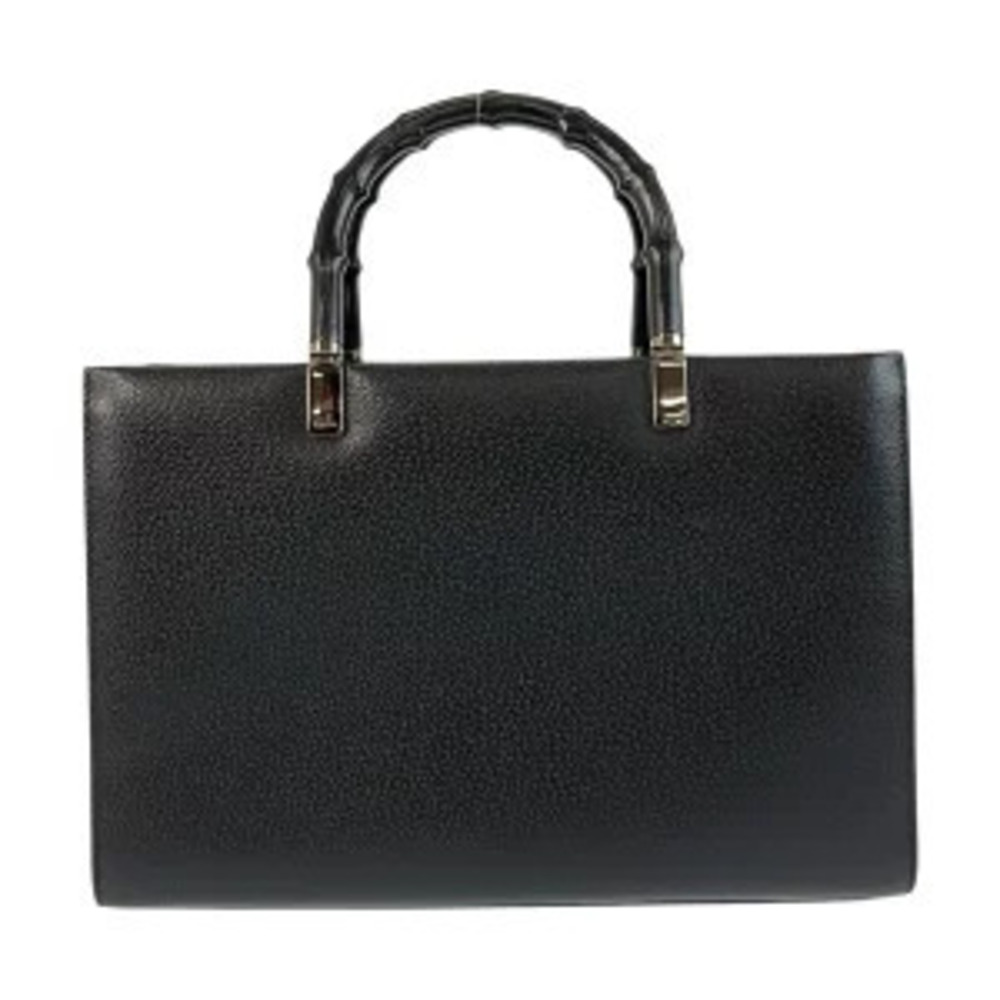 Gucci black Handbag tote leather Bamboo bag shoulder Black